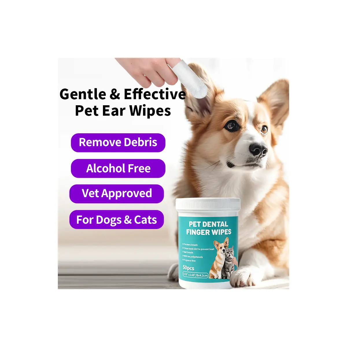 Private label pet grooming wipes and hygiene products